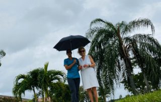 Suzanne Rosoff walking with Kathy on Memorial Day 2020