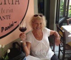 Suzanne Rosoff in Italy celebrating her 80th birthday